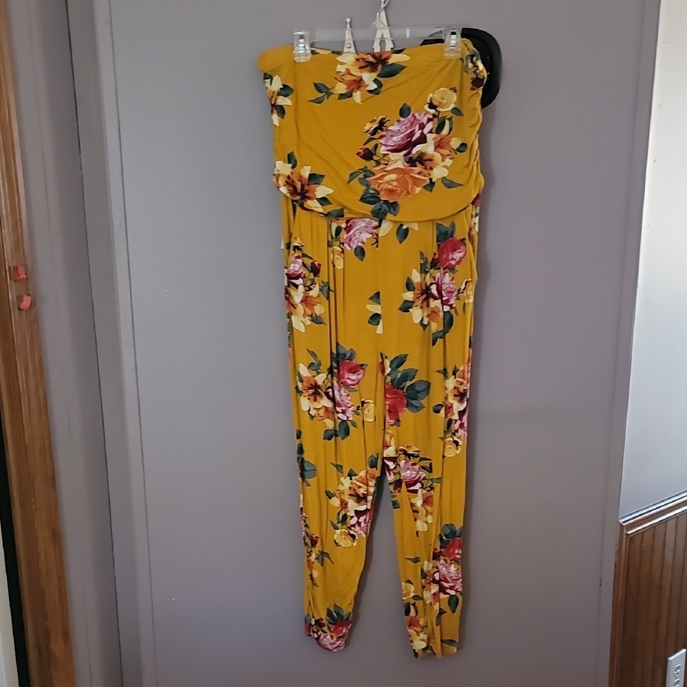 Floral Yellow Jumpsuit